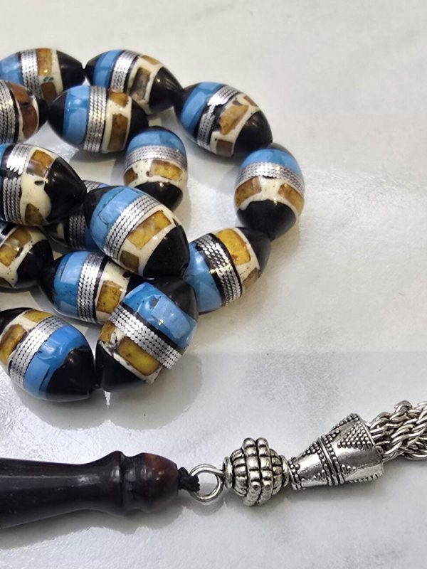 مسباح كوك مطعم بالفيروز و الكهرمان و العاج و الفضة CO2