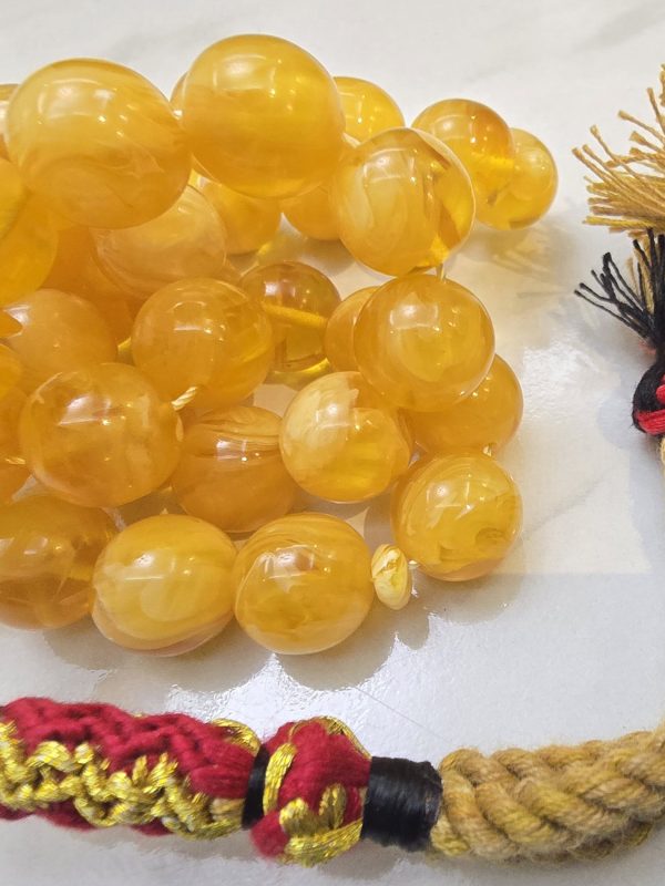 مسباح مستكة تركي بيج/شفاف/عسلي MA12