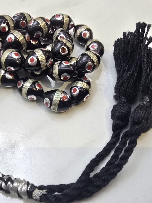 Yusr Inlaid with Red Coral and Silver YU8