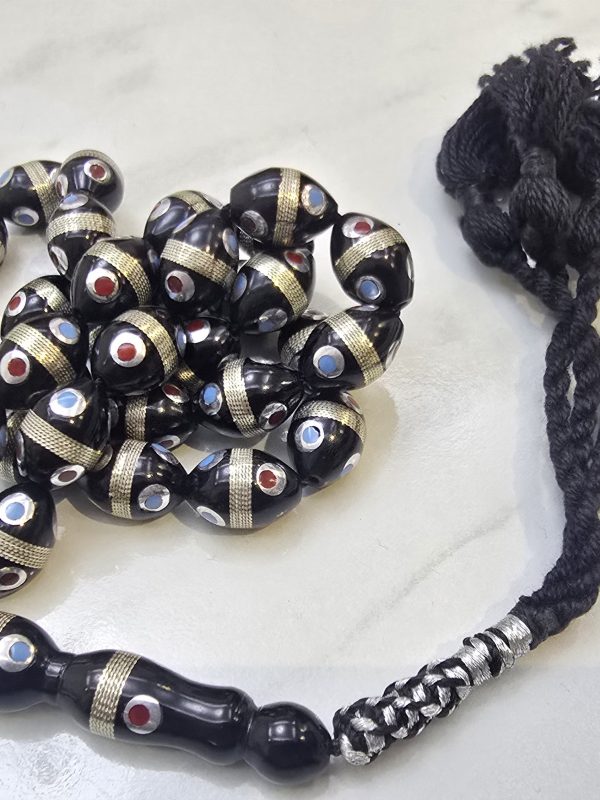 Yusr Inlaid with Red Coral, Silver and Turquoise YU9